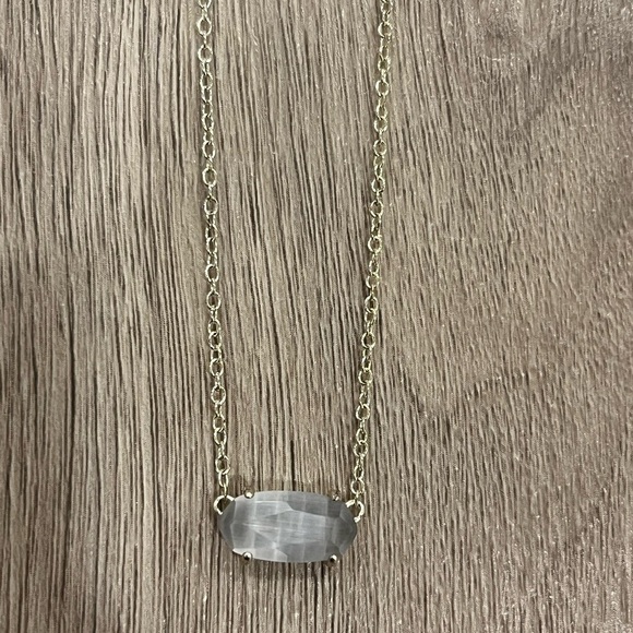 Kendra Scott Ever Slate Pendant Gold Tone Necklace - Picture 1 of 4